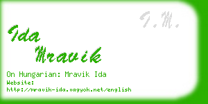 ida mravik business card